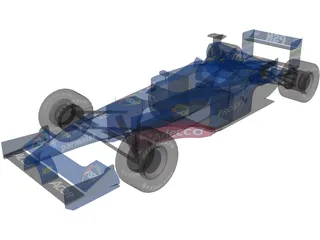 F1 Prost 2001 3D Model preview