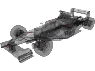 F1 McLaren 2001 3D Model preview