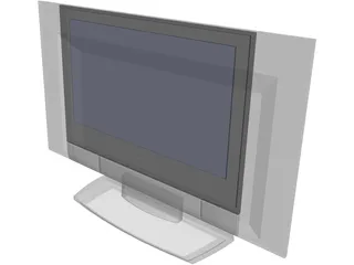 Panasonic Flat TV 3D Model preview