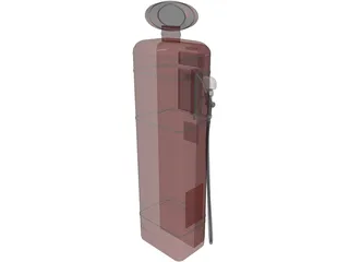 Gas Pump Old 3D Model preview