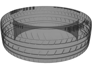 Tire Univesal 15 inch 3D Model preview