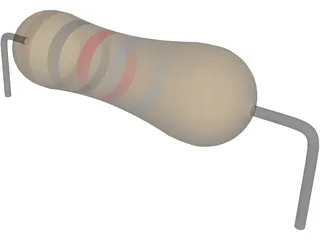 Resistor 1 Kilohm 3D Model preview