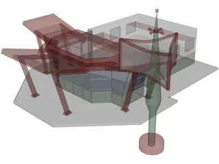 Cafe 3D Model preview