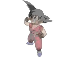 Goku 3D Model preview