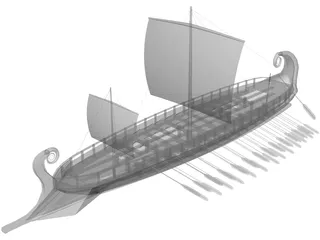 Trireme 3D Model preview