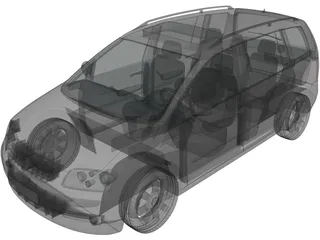 Volkswagen Touran (2003) 3D Model preview