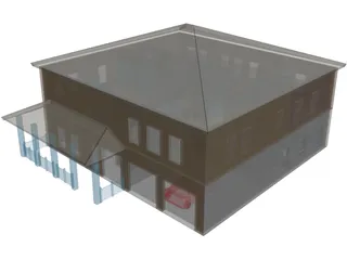 Two Story Home 3D Model preview