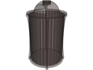 Trash Receptacle 3D Model preview