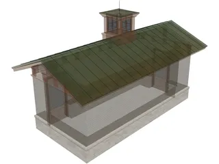 Bath House Structure 3D Model preview
