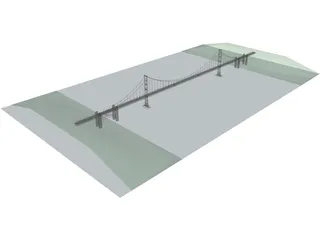 Golden Gate Bridge 3D Model preview