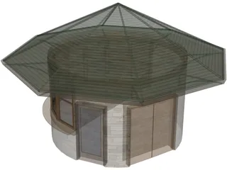 Kiosk Structure Model 3D Model preview
