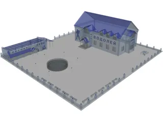 Cafe Vodoley 3D Model preview