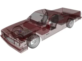Chevrolet El Camino (1984) 3D Model preview
