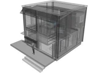Beach House 3D Model preview