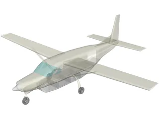 Cessna 208B CargoMaster N124GL with Travel Pod 3D Model preview