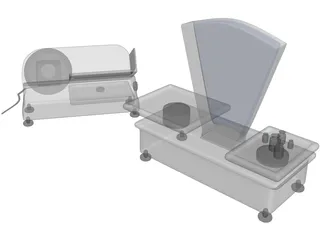 Roman Scales and Electrical Ham-Cutter 3D Model preview