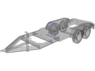 Trailer 160 Gallon Tank 3D Model preview