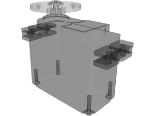 Hitec HS-322HD Servo 3D Model preview