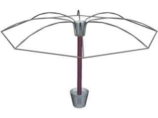 Garden Umbrella 3D Model preview