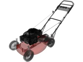 Push Lawn Mower 3D Model preview