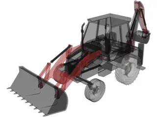Wheel Loader 3D Model preview