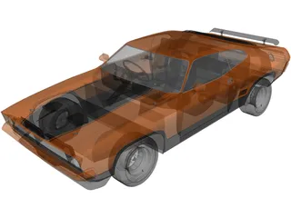 Ford Falcon Coupe GT351 (1973) 3D Model preview