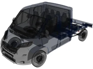 Opel Movano Van Chassis (2022) 3D Model preview