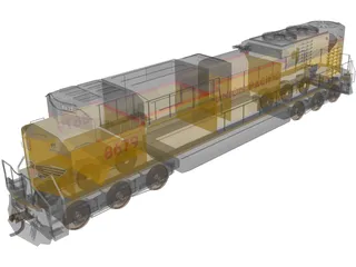 Union Pacific SD70Ace 3D Model preview
