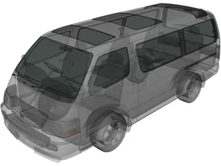 Toyota Hiace (1999) 3D Model preview