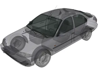 Ford Mondeo Hatchback (1993) 3D Model preview