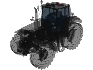 John Deere 6195M 3D Model preview