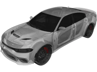 Dodge Charger SRT Hellcat (2023) 3D Model preview