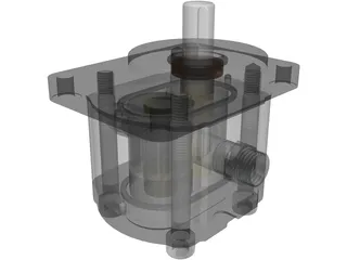 Hydraulic Gear Pump 3D Model preview