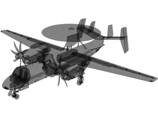Grumman E-2C Hawkeye 3D Model preview