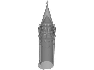 Galata Tower 3D Model preview