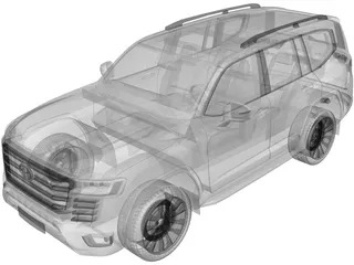 Toyota Land Cruiser 300 (2022) 3D Model preview