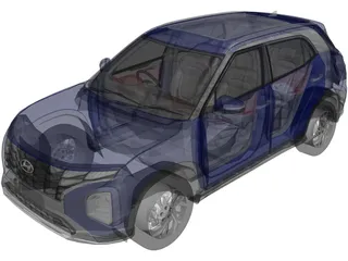 Hyundai Creta (2022) 3D Model preview