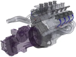 Chevrolet LS1 Engine 3D Model preview