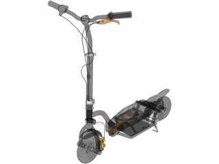 Electric Scooter 3D Model preview