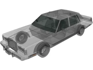 Lincoln Town Car (1989) 3D Model preview