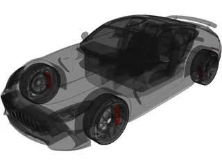 Mercedes-AMG GT Coupe (2024) 3D Model preview