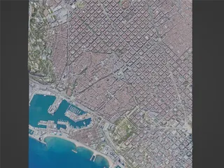 Barcelona City, Spain (2023) 3D Model preview
