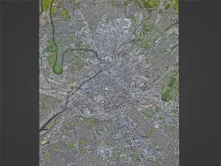 Manchester City, UK (2023) 3D Model preview