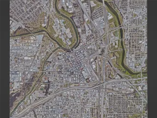 Fort Worth City, USA (2023) 3D Model preview