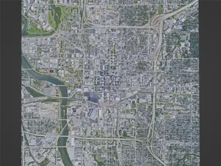 Indianapolis City, IN, USA (2022) 3D Model preview