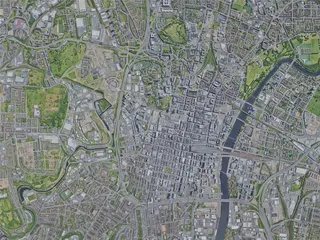 Glasgow City, UK (2023) 3D Model preview