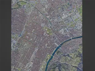 Turin City, Italy (2023) 3D Model preview
