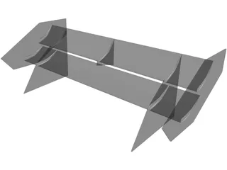 Formula Student Rear Wing 3D Model preview