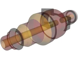 Bosch Fuel Injector 3D Model preview