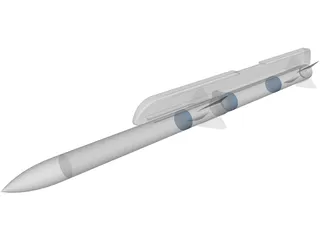 AIM-120 AMRAAM Missile 3D Model preview